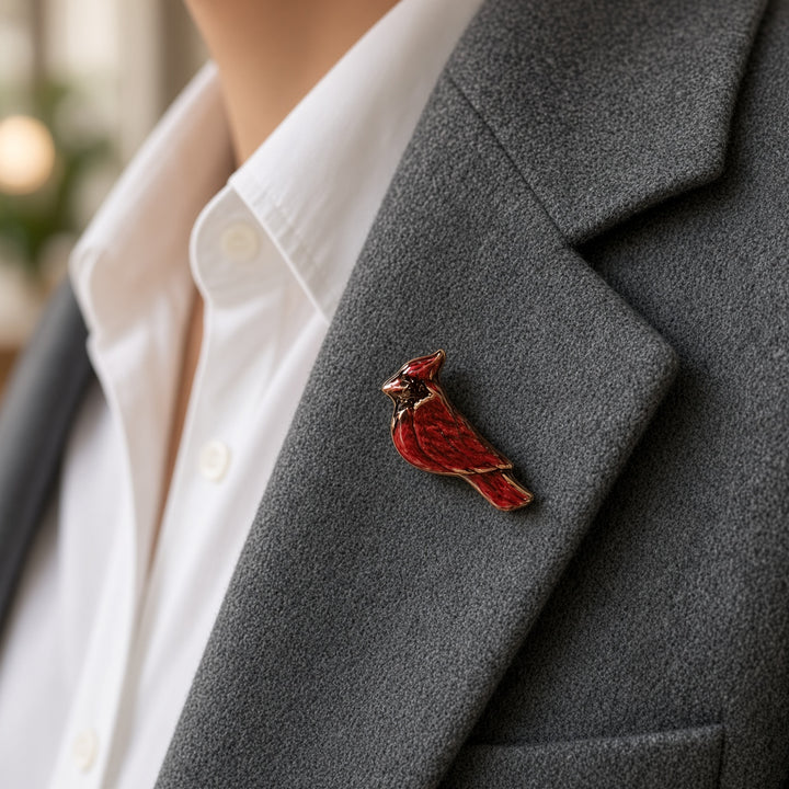 Cardinal Pin - Cardinal on my Shoulder