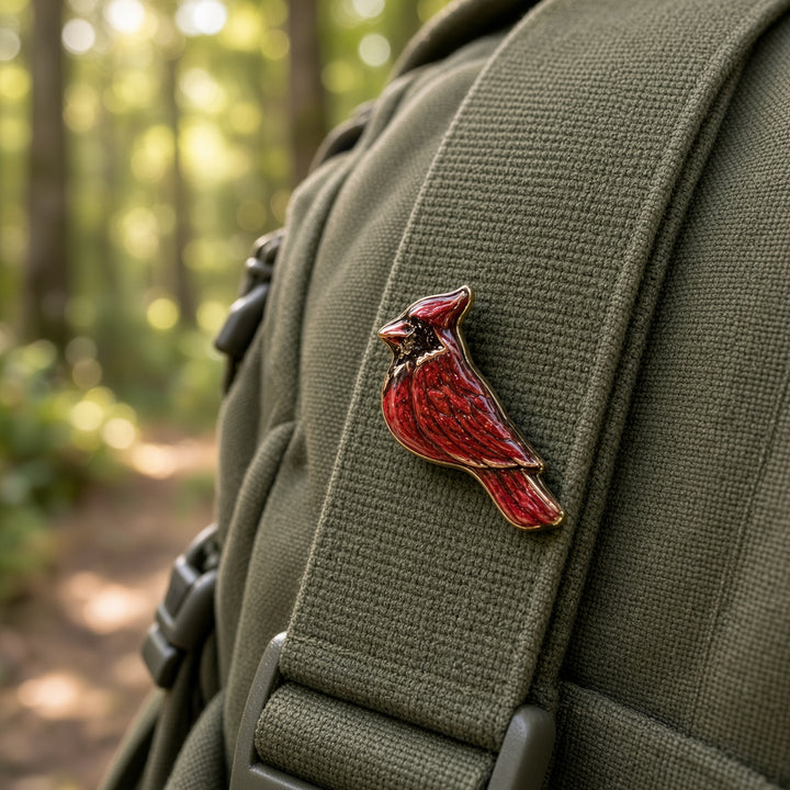 Cardinal Pin - Cardinal on my Shoulder