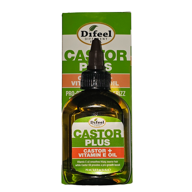 DIFEEL HAIR OIL - Castor Plus Vitamin E Oil 2.5 OZ