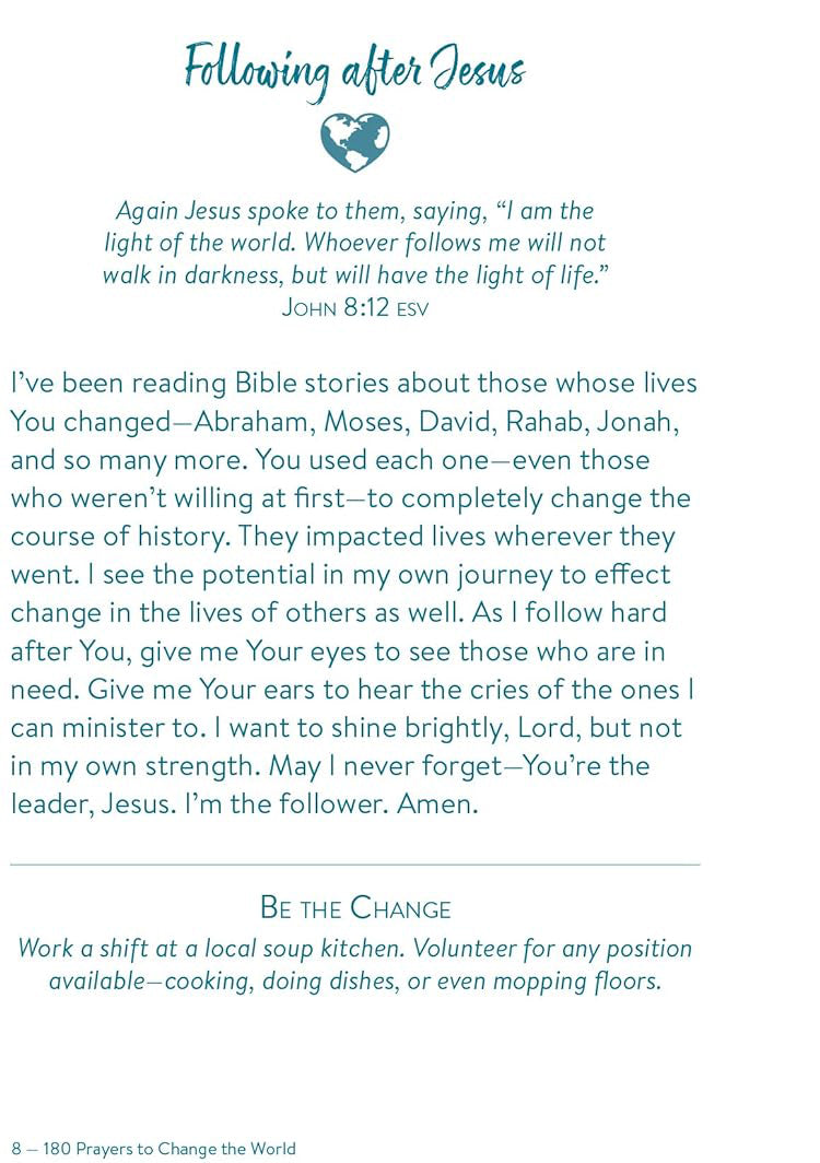 180 Prayers to Change the World (for Adults) Paperback by Janice Thompson