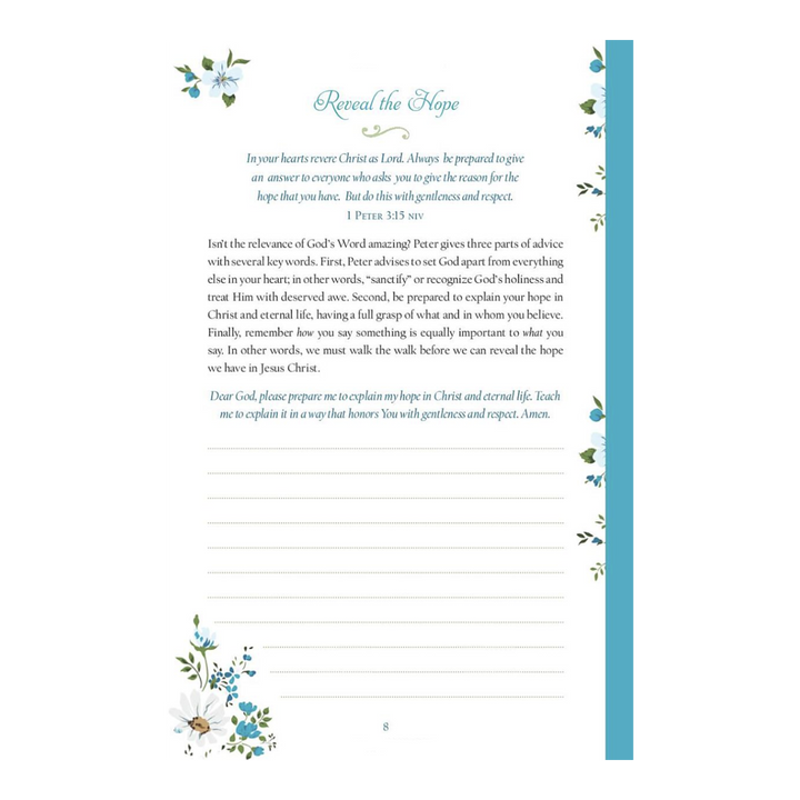 Choose Hope: 3-Minute Devotions for Women Journal Paperback Compiled by Barbour Staff (