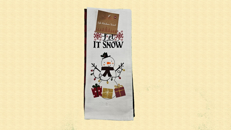 Let It Snow Towels 2 Pack Set