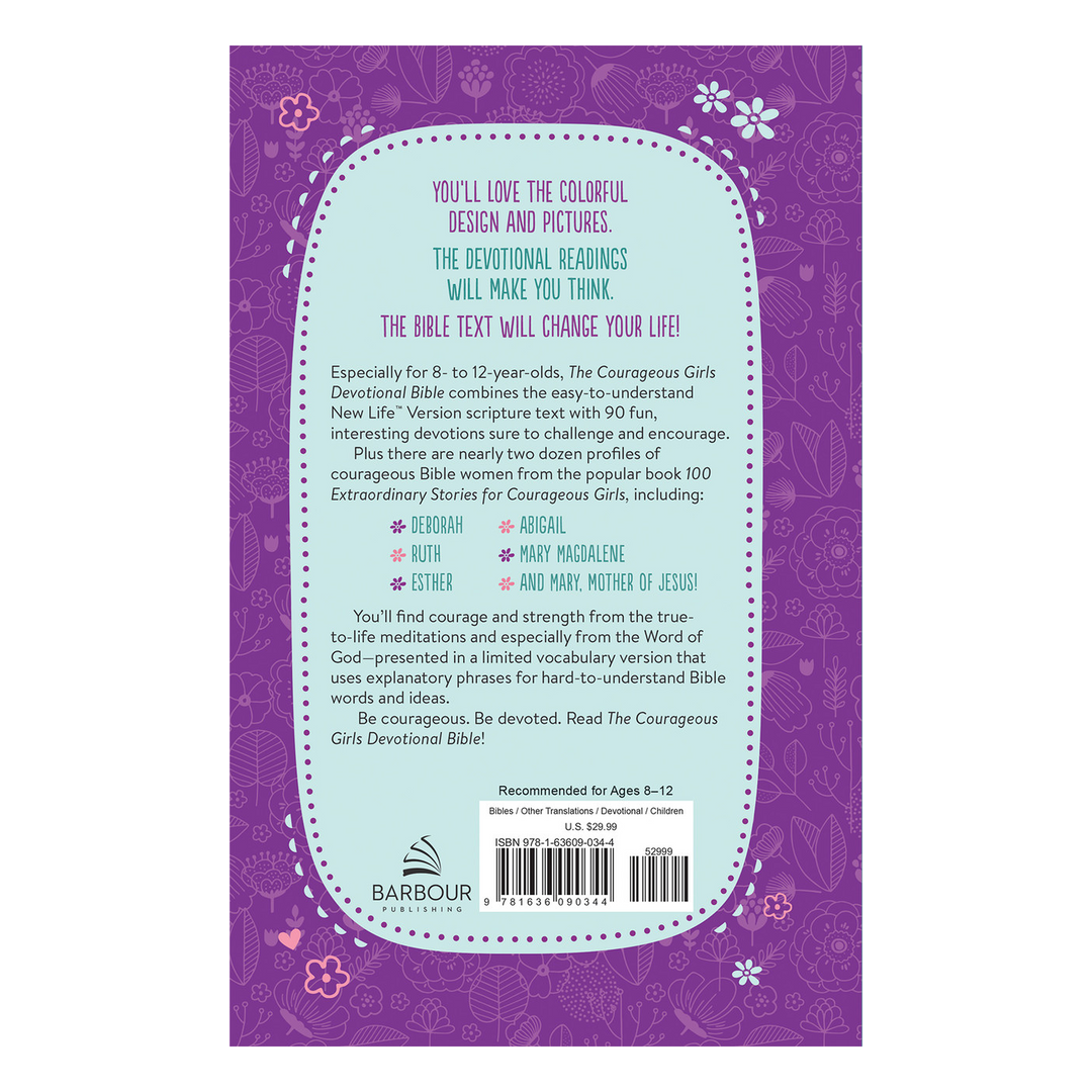 The Courageous Girls Devotional Bible: New Life Version Hardcover