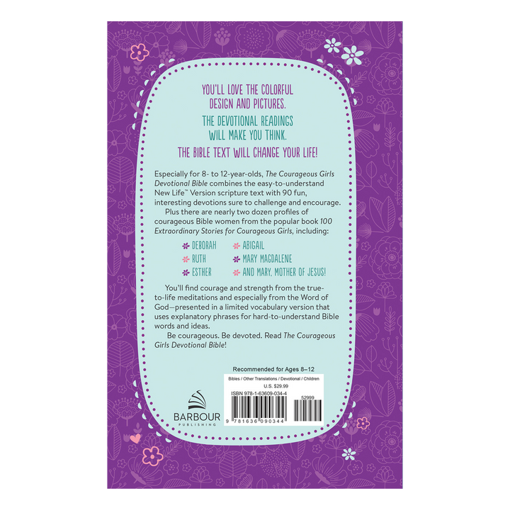 The Courageous Girls Devotional Bible: New Life Version Hardcover