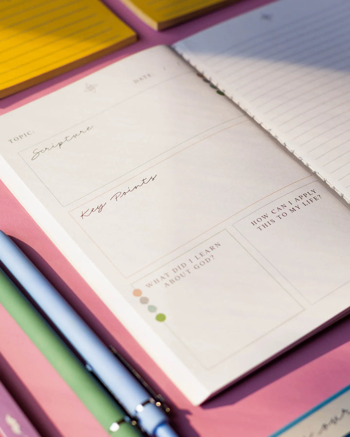 Church Notes Journal with Mini Bible Journaling Kit