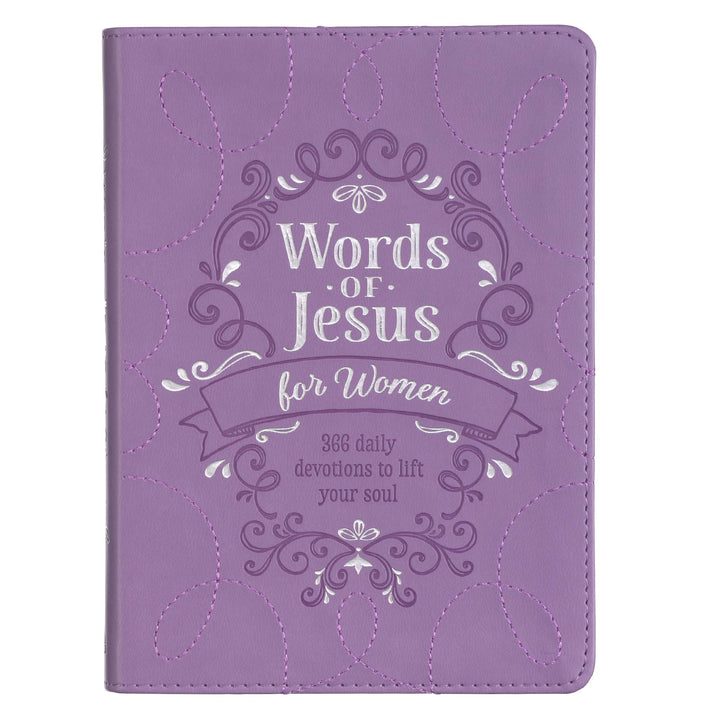 Words of Jesus for Women Purple Faux Leather - Devotional