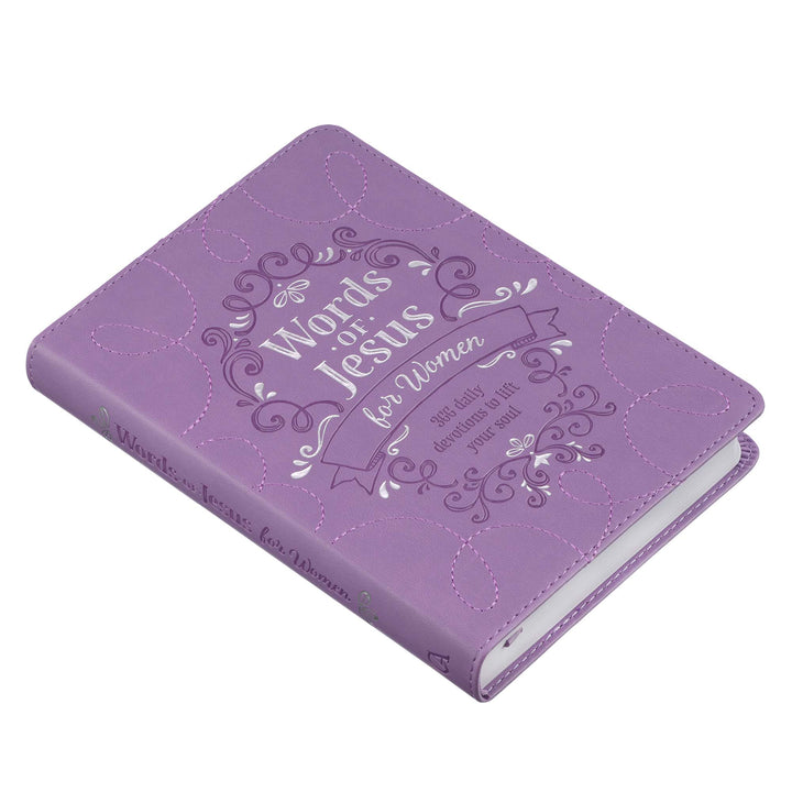 Words of Jesus for Women Purple Faux Leather - Devotional