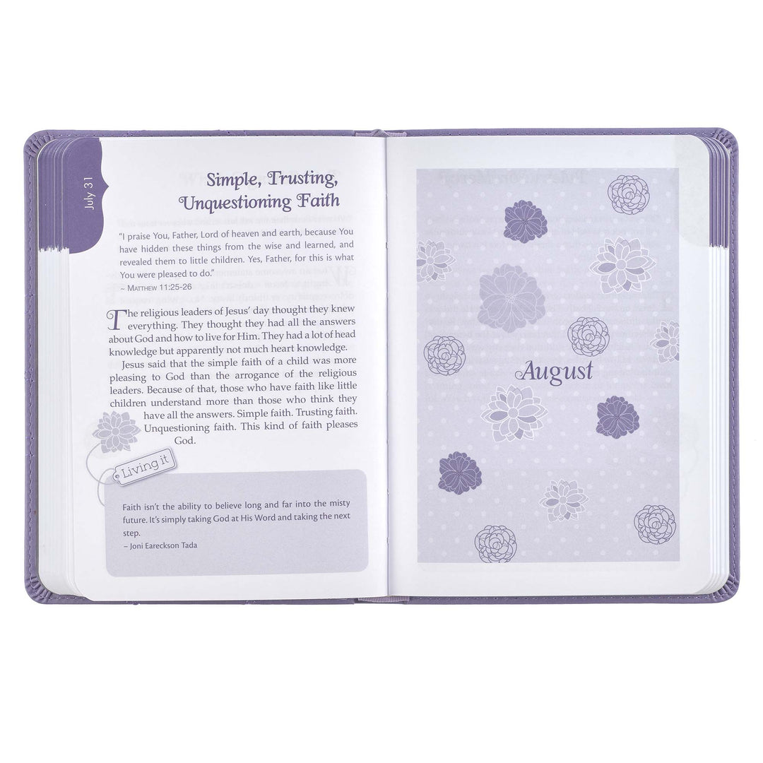Words of Jesus for Women Purple Faux Leather - Devotional
