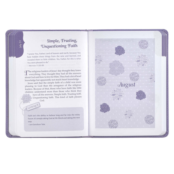 Words of Jesus for Women Purple Faux Leather - Devotional