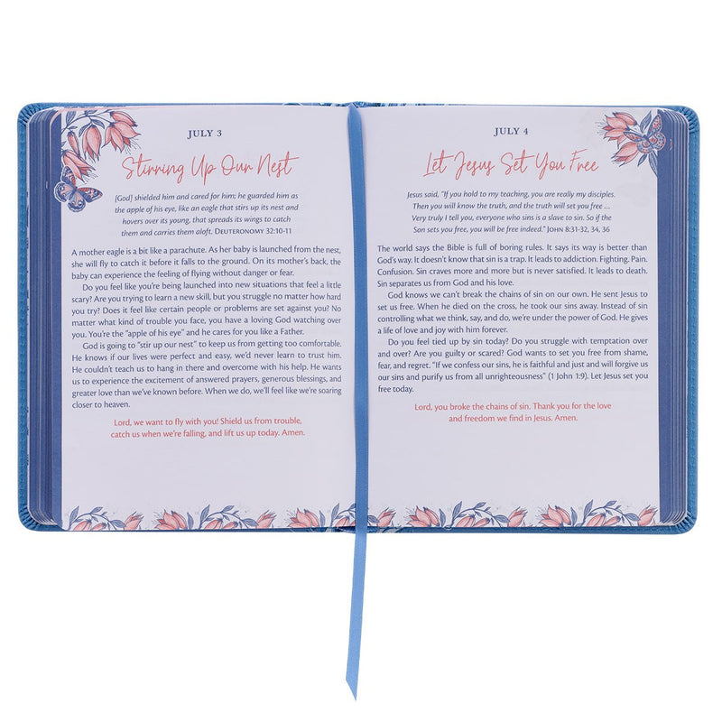 Hope For Each Morning Blue Faux Leather Devotional BY ROB TEIGEN, JOANNA TEIGEN