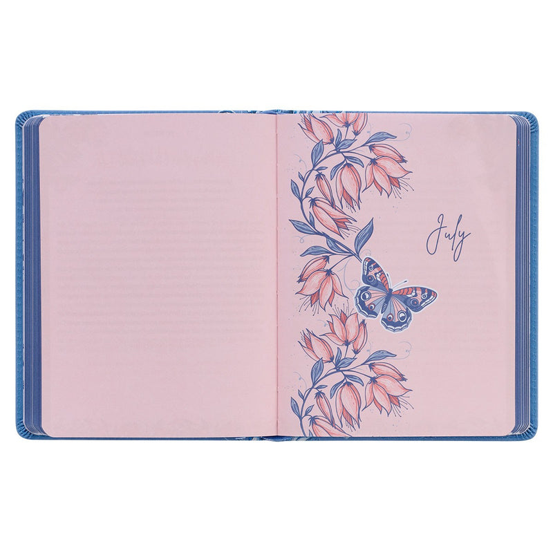 Hope For Each Morning Blue Faux Leather Devotional BY ROB TEIGEN, JOANNA TEIGEN