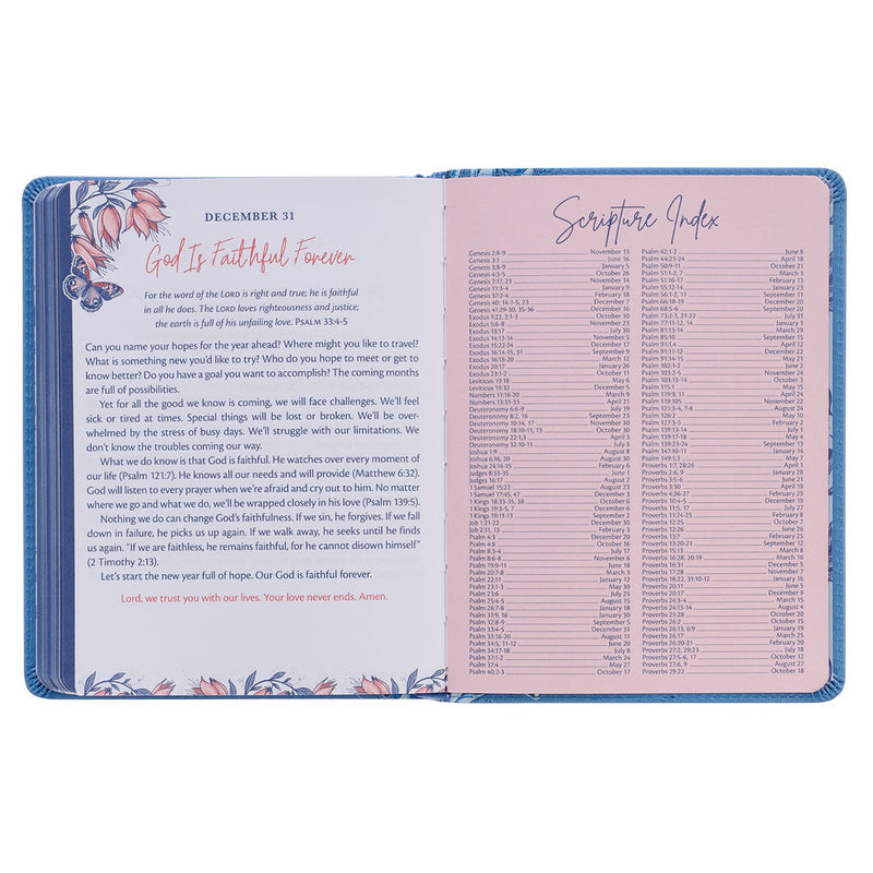 Hope For Each Morning Blue Faux Leather Devotional BY ROB TEIGEN, JOANNA TEIGEN