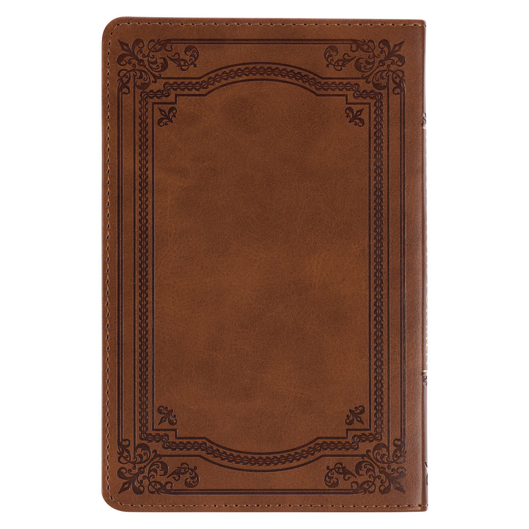 101 Devotions for Men Tawny Brown Faux Leather Devotional - 1 Timothy 6:11 - Men&