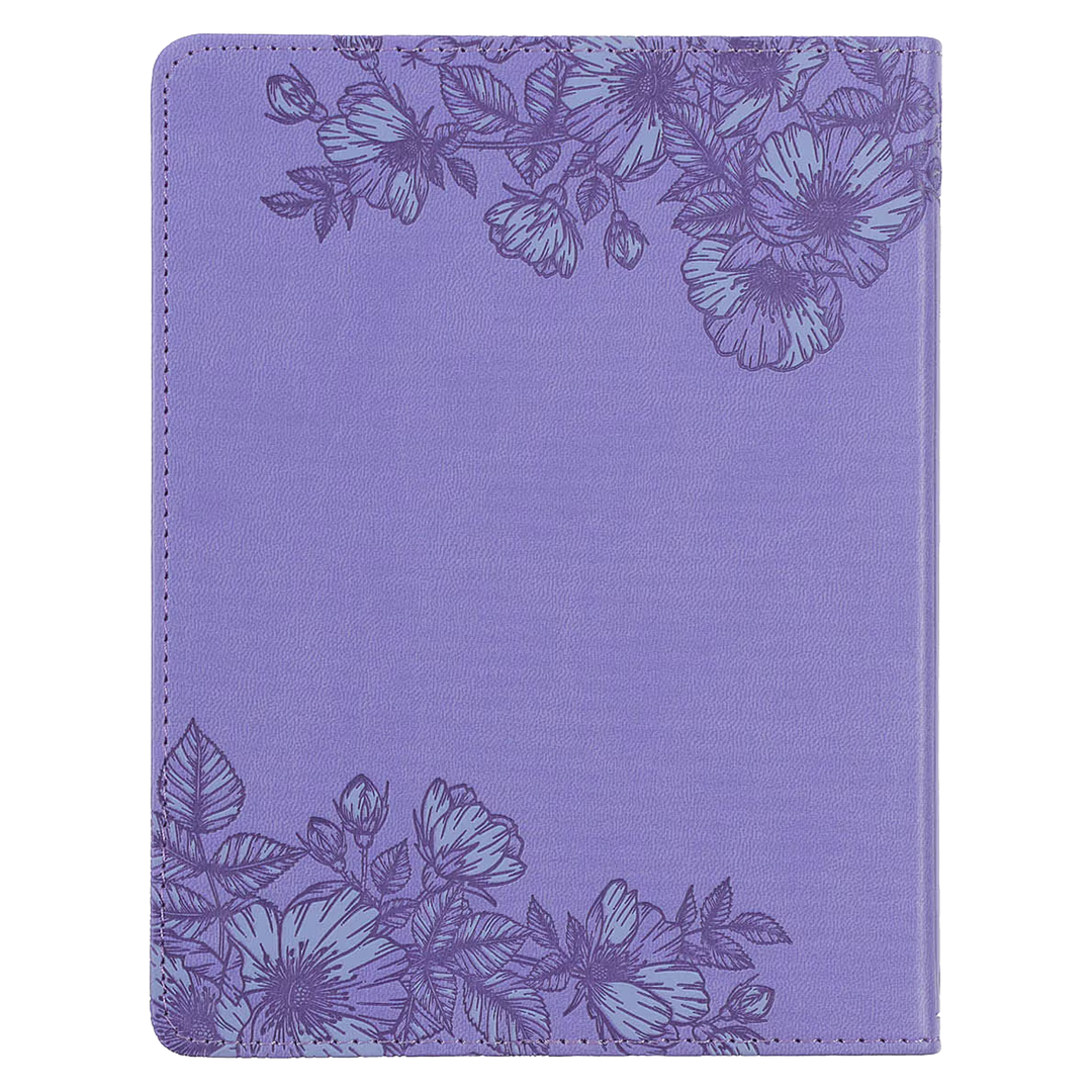 Strong and Courageous Purple Faux Leather Devotional