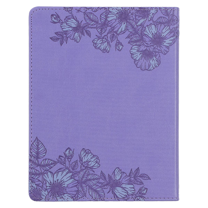 Strong and Courageous Purple Faux Leather Devotional