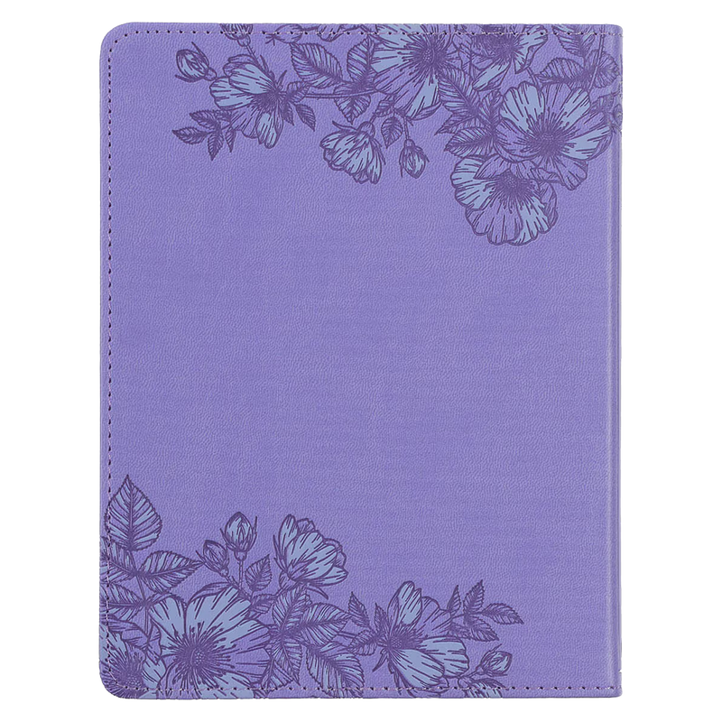 Strong and Courageous Purple Faux Leather Devotional