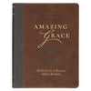 Amazing Grace Two-Tone Brown Faux Leather Daily Devotional