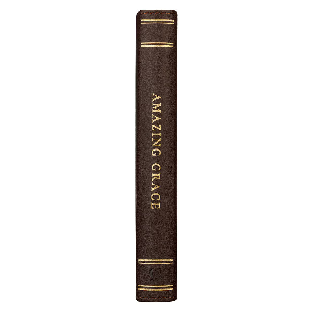 Amazing Grace Two-Tone Brown Faux Leather Daily Devotional