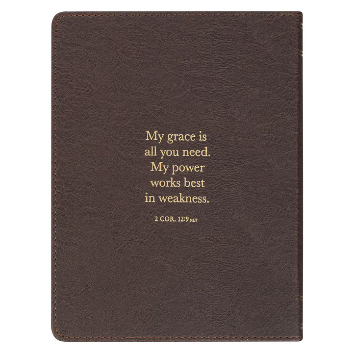 Amazing Grace Two-Tone Brown Faux Leather Daily Devotional