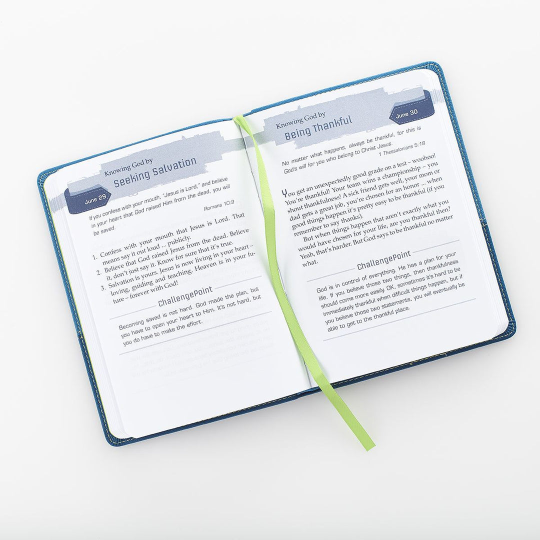 365 Days to Knowing God for Guys Devotional - Faux Leather Edition BY CAROLYN LARSEN - Men&