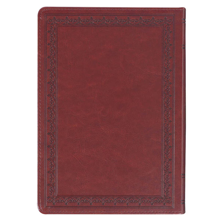Saddle Tan Faux Leather NLT Everyday Devotional Bible for Men