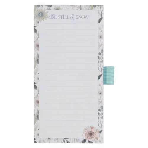 Teal Meadow Magnetic Notepad and Pen Gift Set - Psalm 46:10