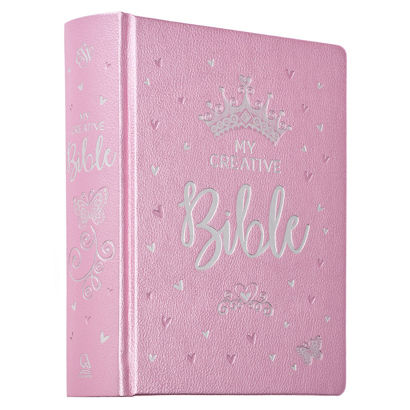 Metallic Pink Faux Leather My Creative Bible for Girls - an ESV Journaling Bible