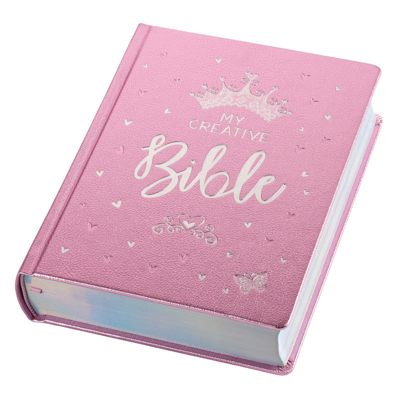 Metallic Pink Faux Leather My Creative Bible for Girls - an ESV Journaling Bible