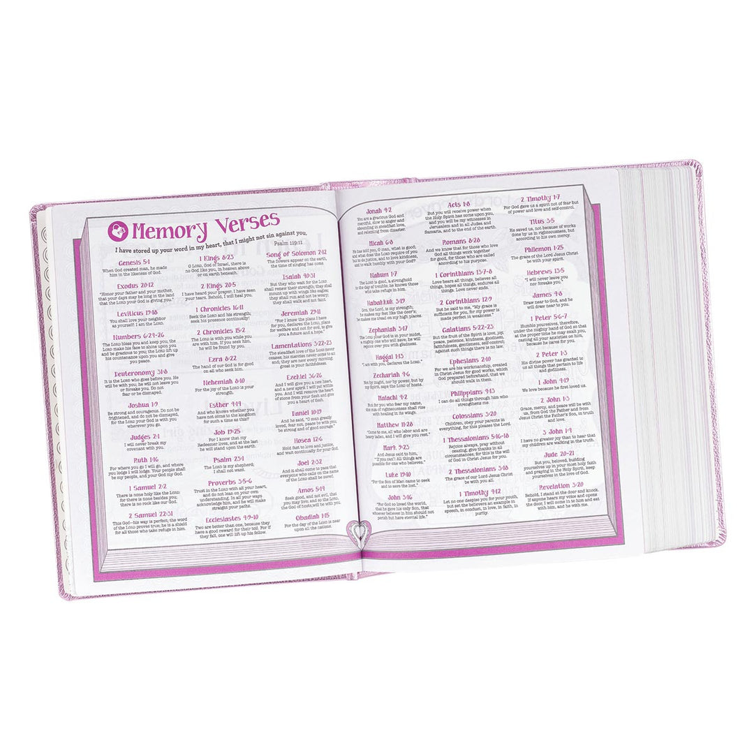 Metallic Pink Faux Leather My Creative Bible for Girls - an ESV Journaling Bible