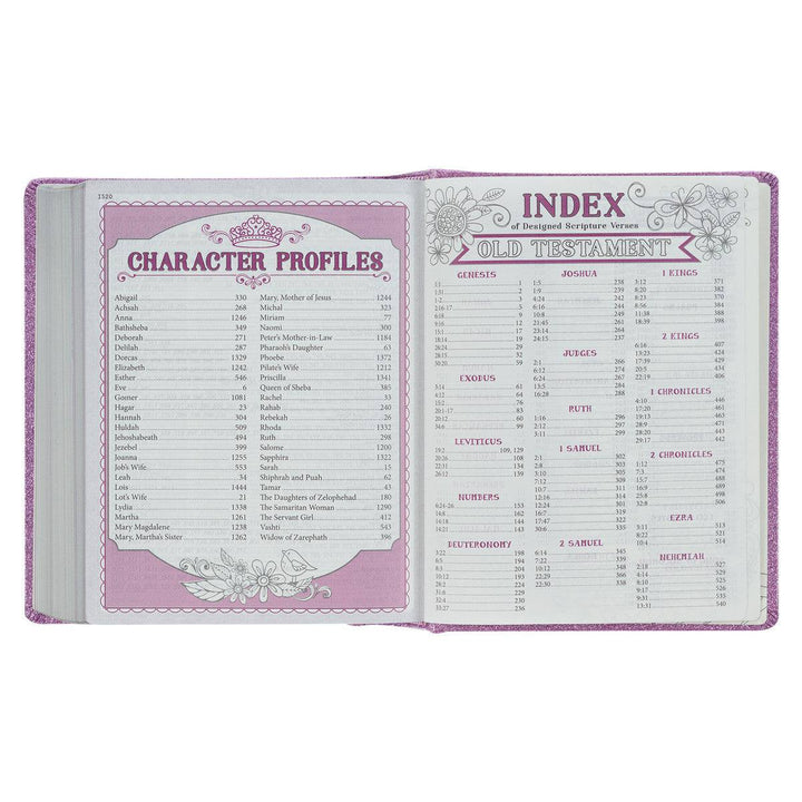 Purple Glitter My Creative Bible for Girls - an ESV Journaling Bible By Amanda Cowles