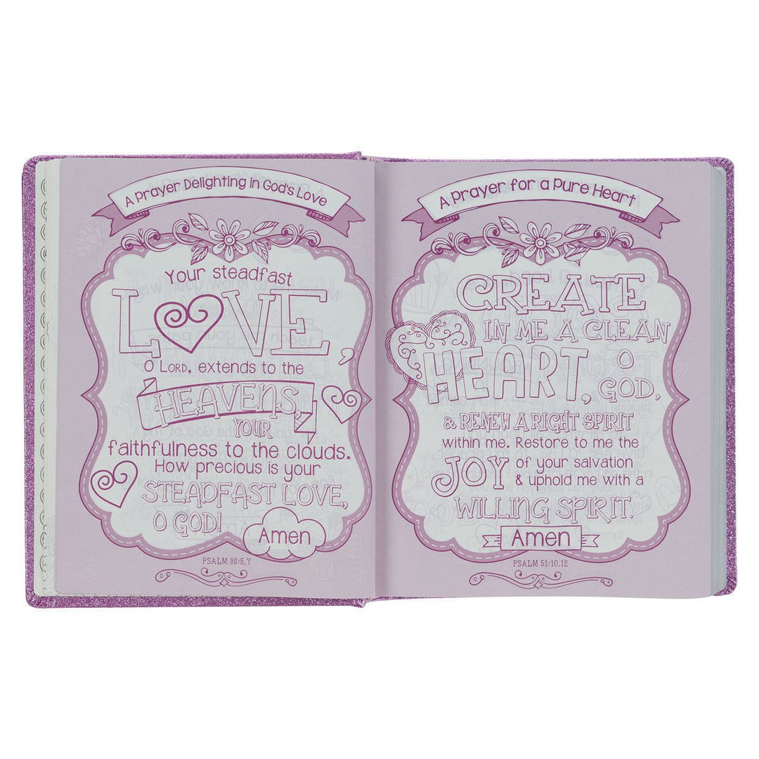 Purple Glitter My Creative Bible for Girls - an ESV Journaling Bible By Amanda Cowles