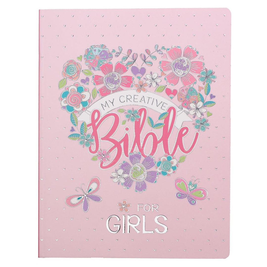 Pink Floral Heart Flexcover My Creative Bible for Girls - an ESV Journaling Bible BY AMANDA COWLES