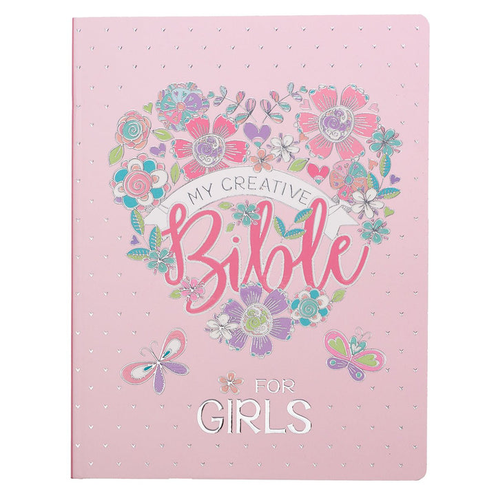 Pink Floral Heart Flexcover My Creative Bible for Girls - an ESV Journaling Bible BY AMANDA COWLES