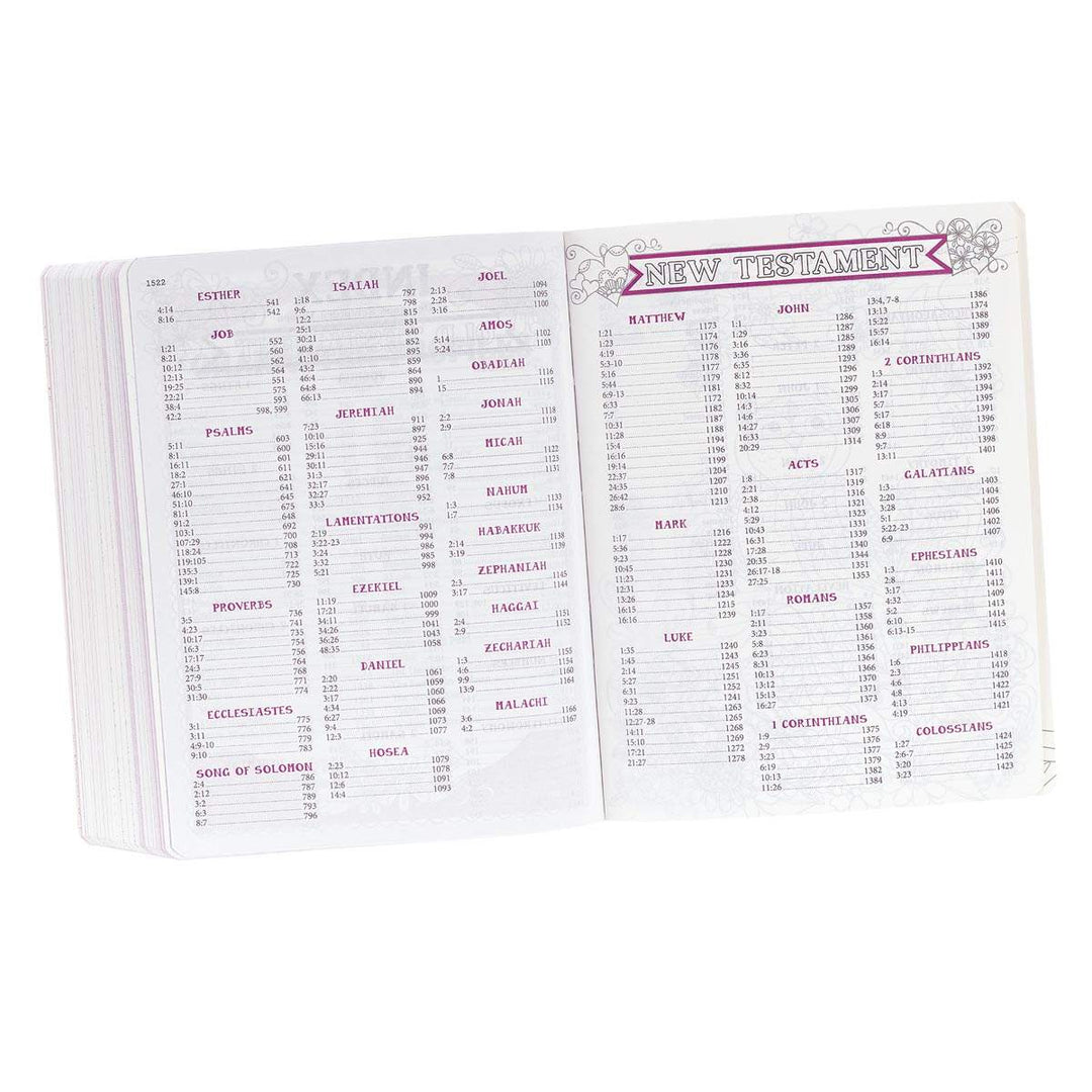 Pink Floral Heart Flexcover My Creative Bible for Girls - an ESV Journaling Bible BY AMANDA COWLES