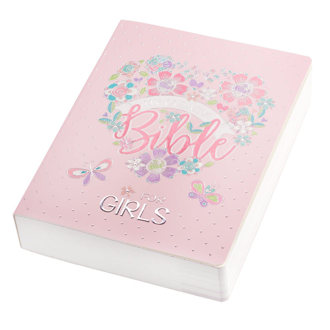 Pink Floral Heart Flexcover My Creative Bible for Girls - an ESV Journaling Bible BY AMANDA COWLES