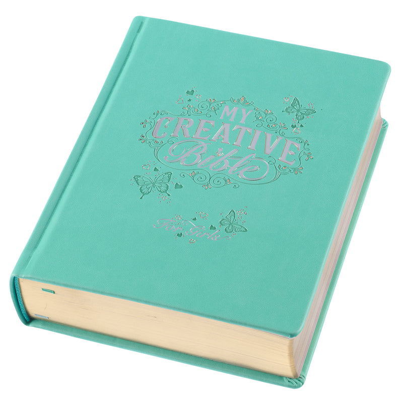 Teal Butterfly Hardcover My Creative Bible for Girls - an ESV Journaling Bible