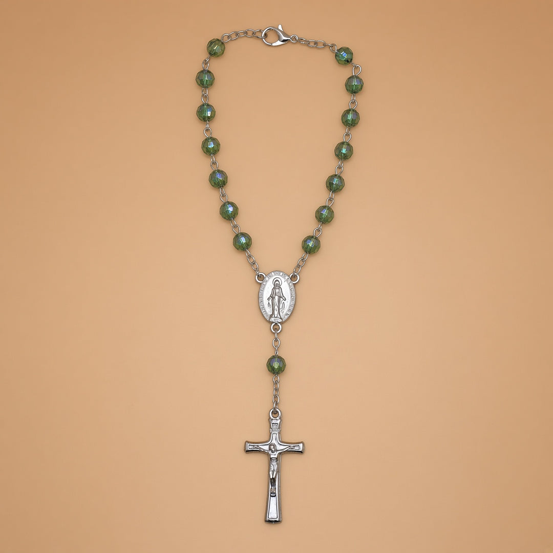 Emerald Bead - Car Rosary