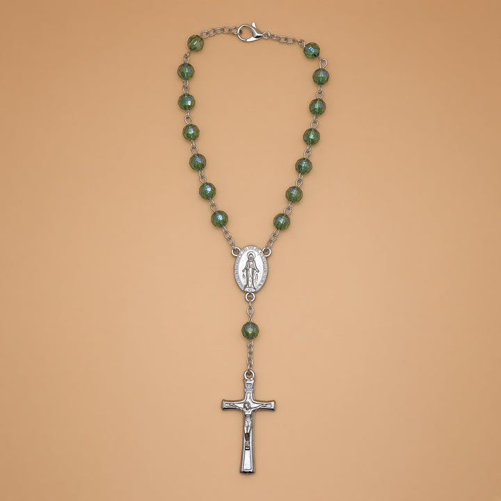 Emerald Bead - Car Rosary