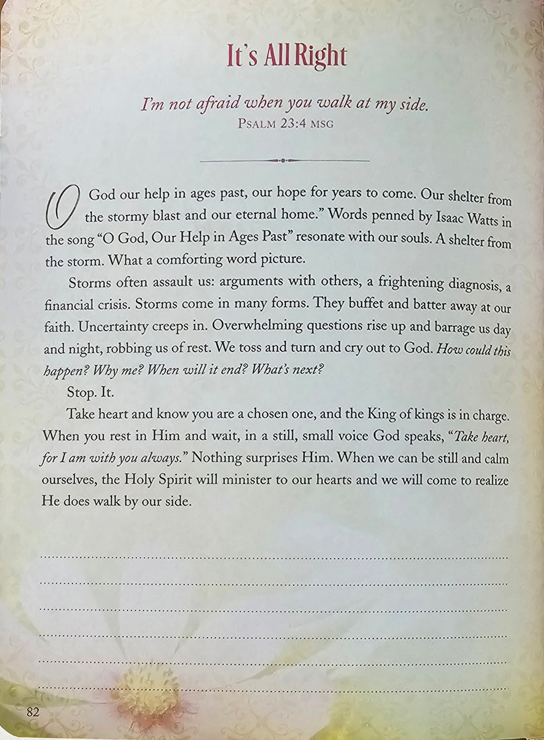 Everyday Inspiration from Psalm 23: A Devotional Journal for Women Hardcover by Compiled by Barbour Staff