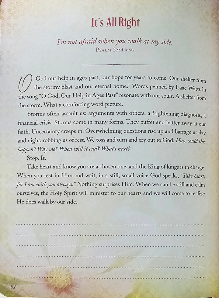 Everyday Inspiration from Psalm 23: A Devotional Journal for Women Hardcover by Compiled by Barbour Staff