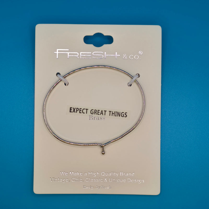 EXPECT GREAT THINGS Inspirational Message Bracelet Positive Message Engraved Thin Bangle - Jewelry