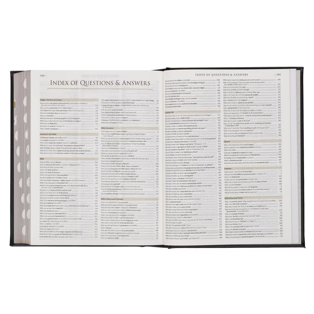 Black Faux Leather Hardcover Family Heritage Bible
