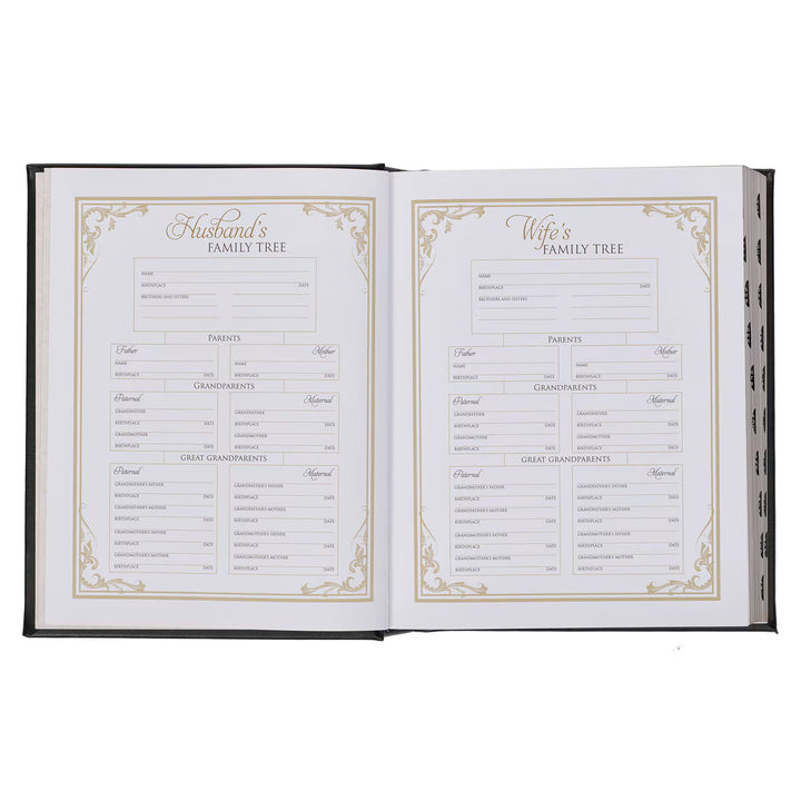 Black Faux Leather Hardcover Family Heritage Bible