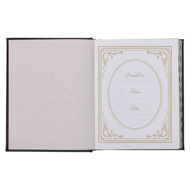 Black Faux Leather Hardcover Family Heritage Bible