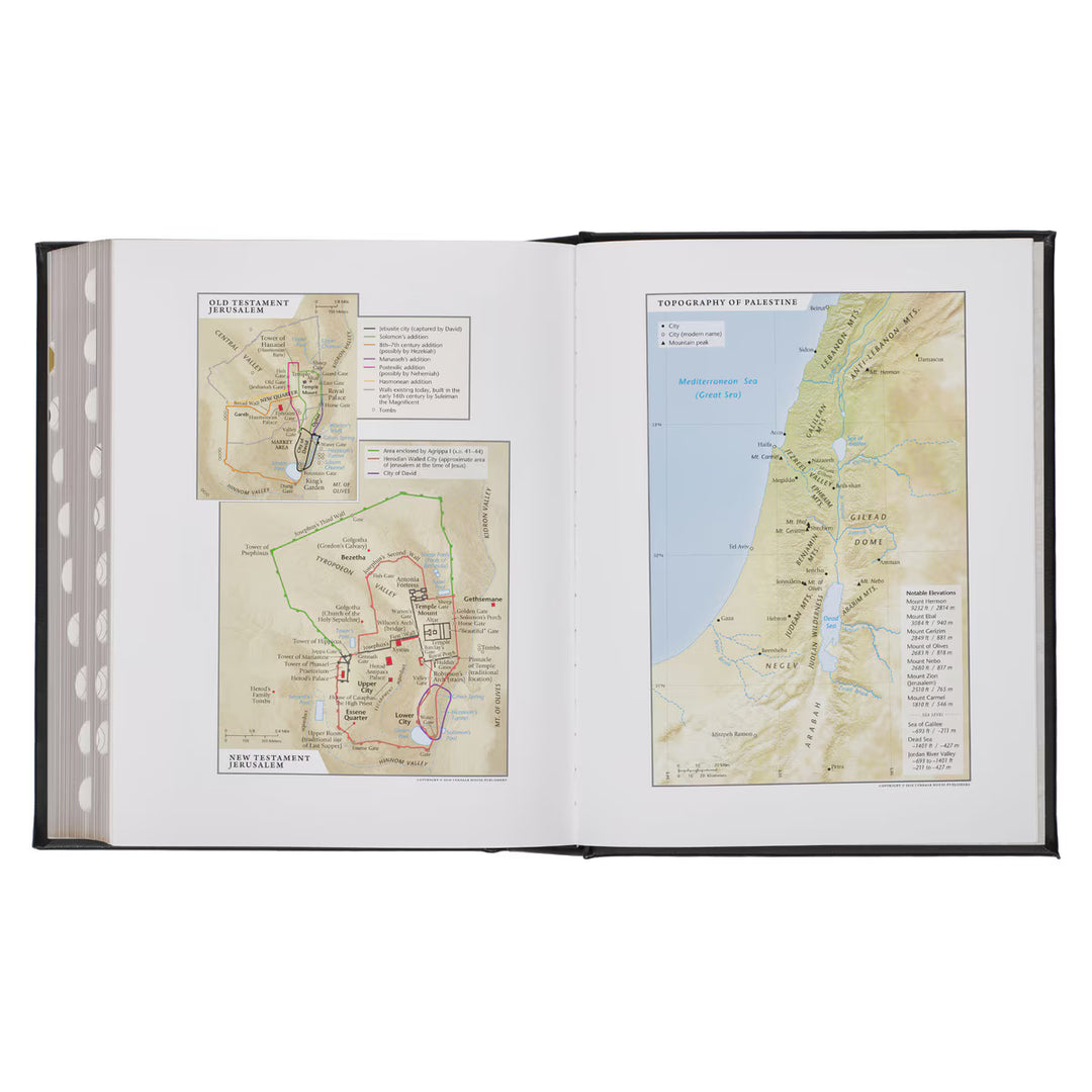 Black Faux Leather Hardcover Family Heritage Bible