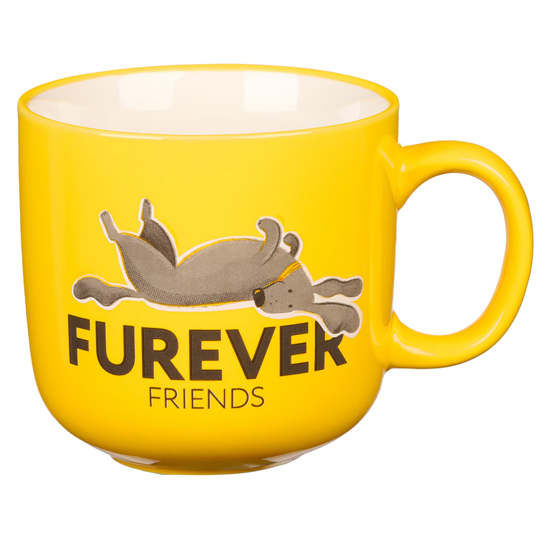 Furever Friends Yellow Ceramic Coffee Mug