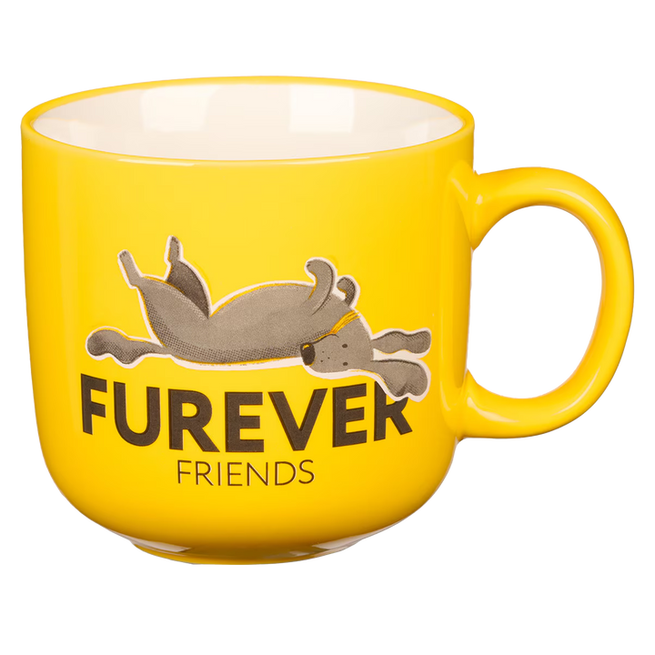 Furever Friends Yellow Ceramic Coffee Mug
