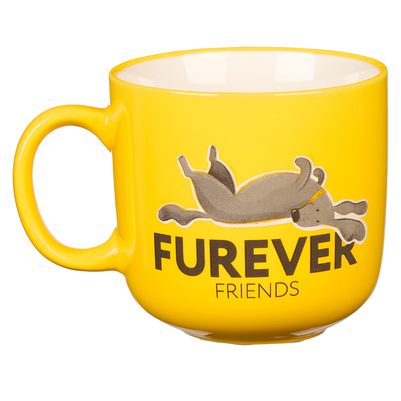 Furever Friends Yellow Ceramic Coffee Mug