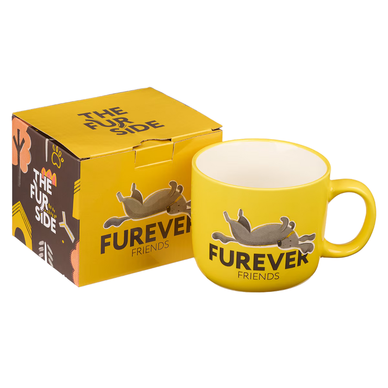 Furever Friends Yellow Ceramic Coffee Mug