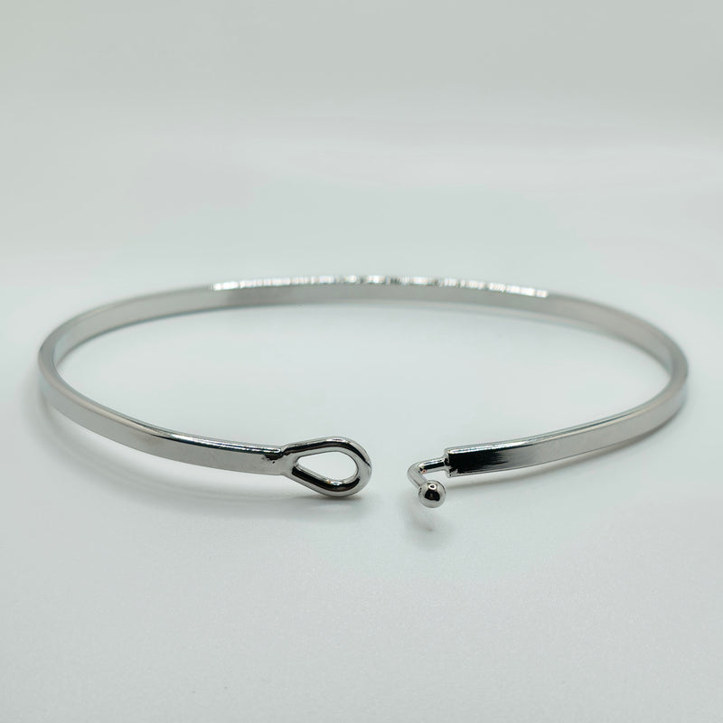 FAITH (Arrow) Inspirational Message Bracelet Positive Message Engraved Thin Bangle - Jewelry